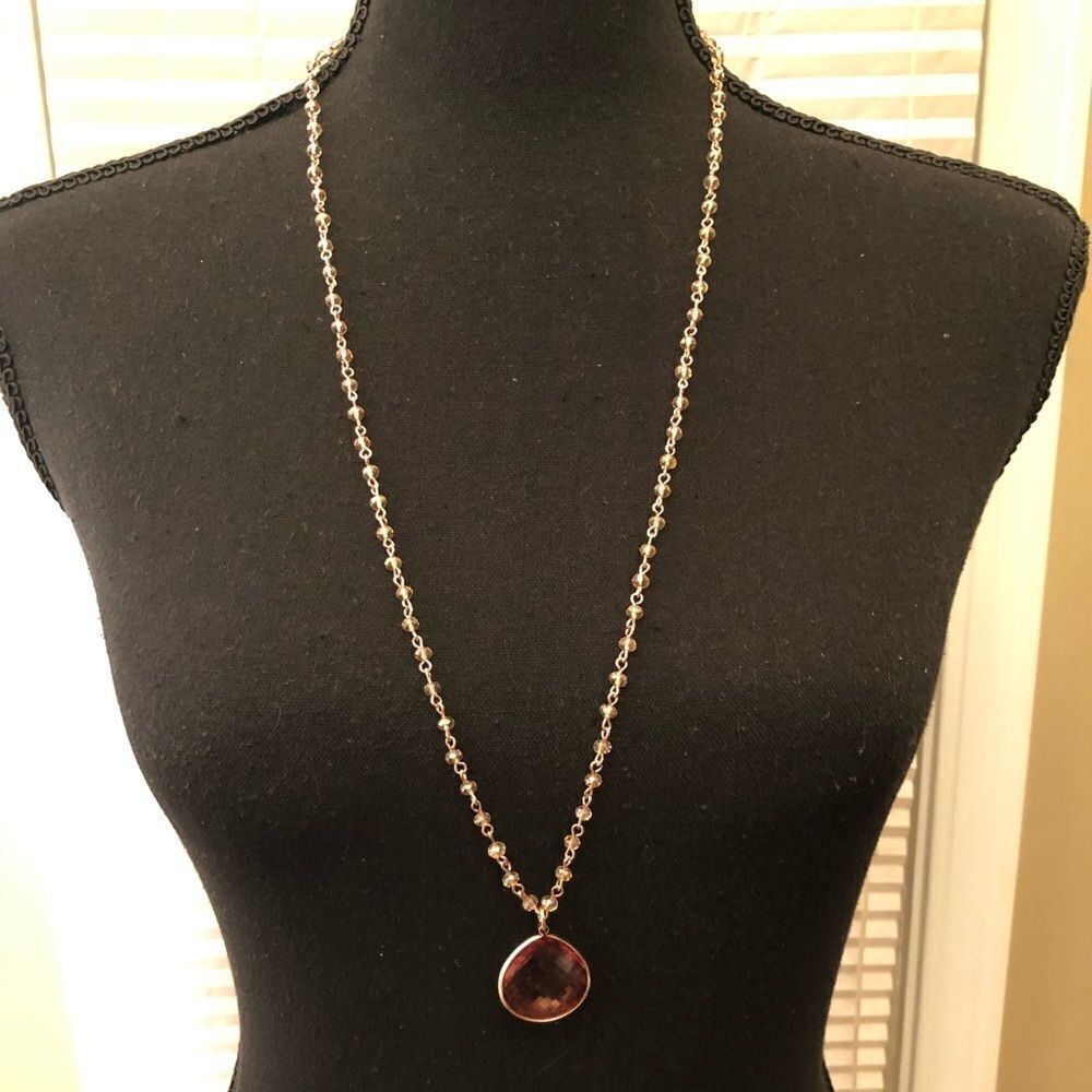 Lonna and Lilly Crystal Pendant on Gold tone Chain